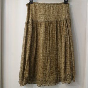 Valerie Stevens animal print silk boho skirt size 4